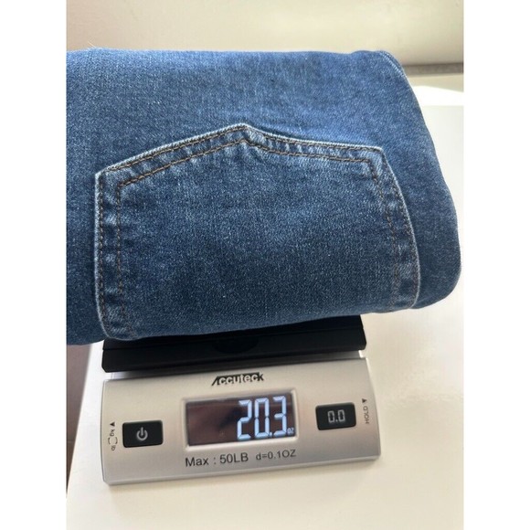 Re/Done Women's 90s High Rise Ankle Crop Button Fly Western Rinse Medium Wash 27 - Picture 10 of 10